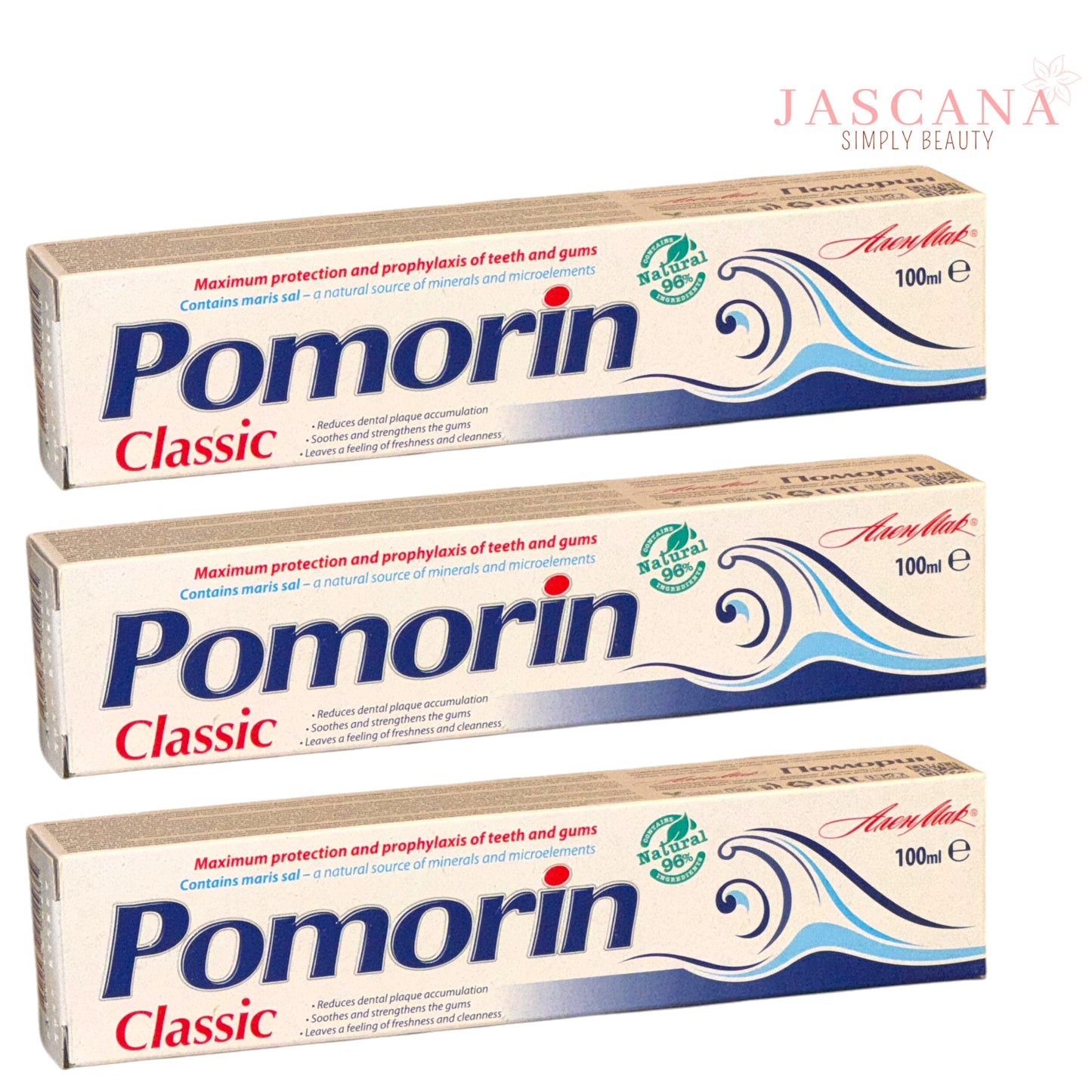 3 x100 ml Zahnpasta POMORIN Classik