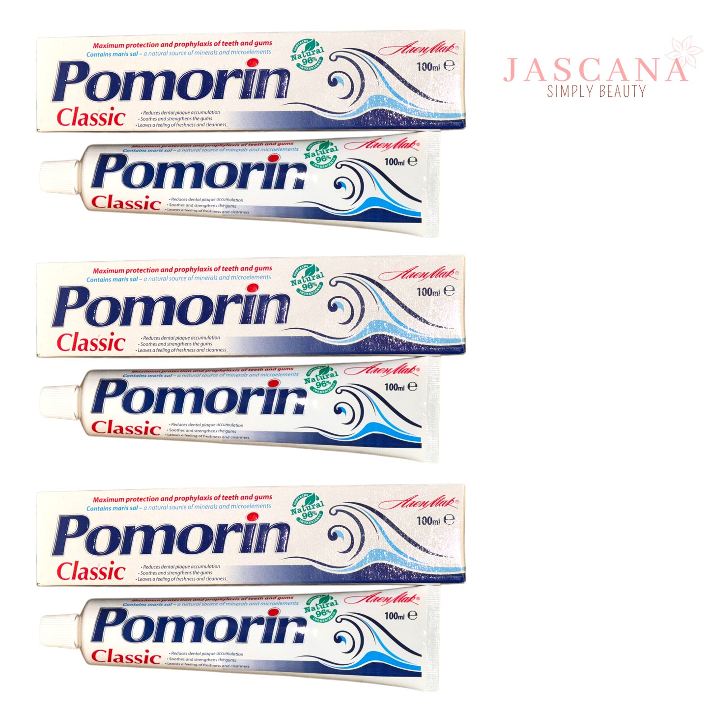 3 x100 ml Zahnpasta POMORIN Classik