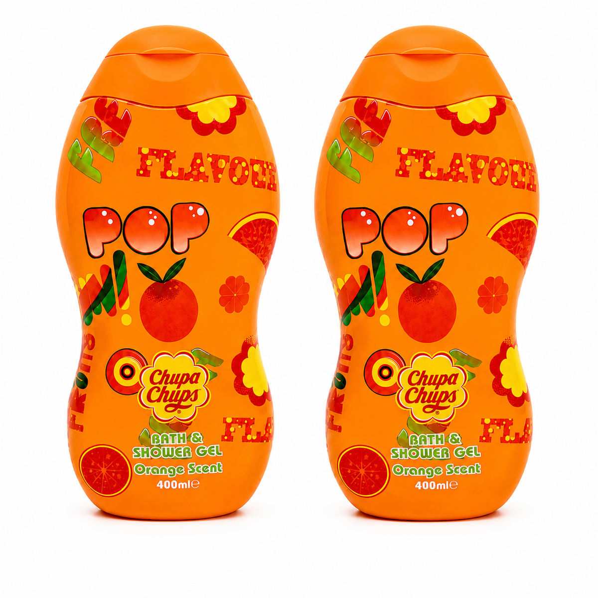 Chupa Chups Bath & Shower Gel Orange Scent – 400 ml ( 2 Pack)