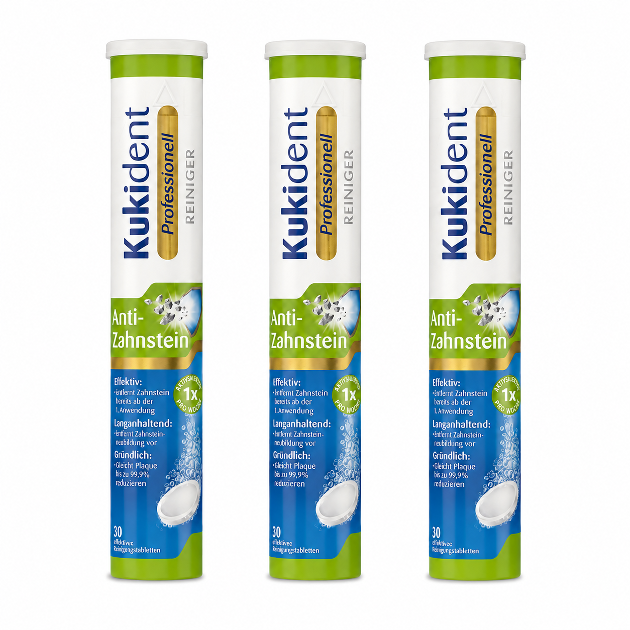 Kukident Professional Reiniger Anti-Zahnstein für Zahnprothesen, 30 Tabletten ( 3 Pack9