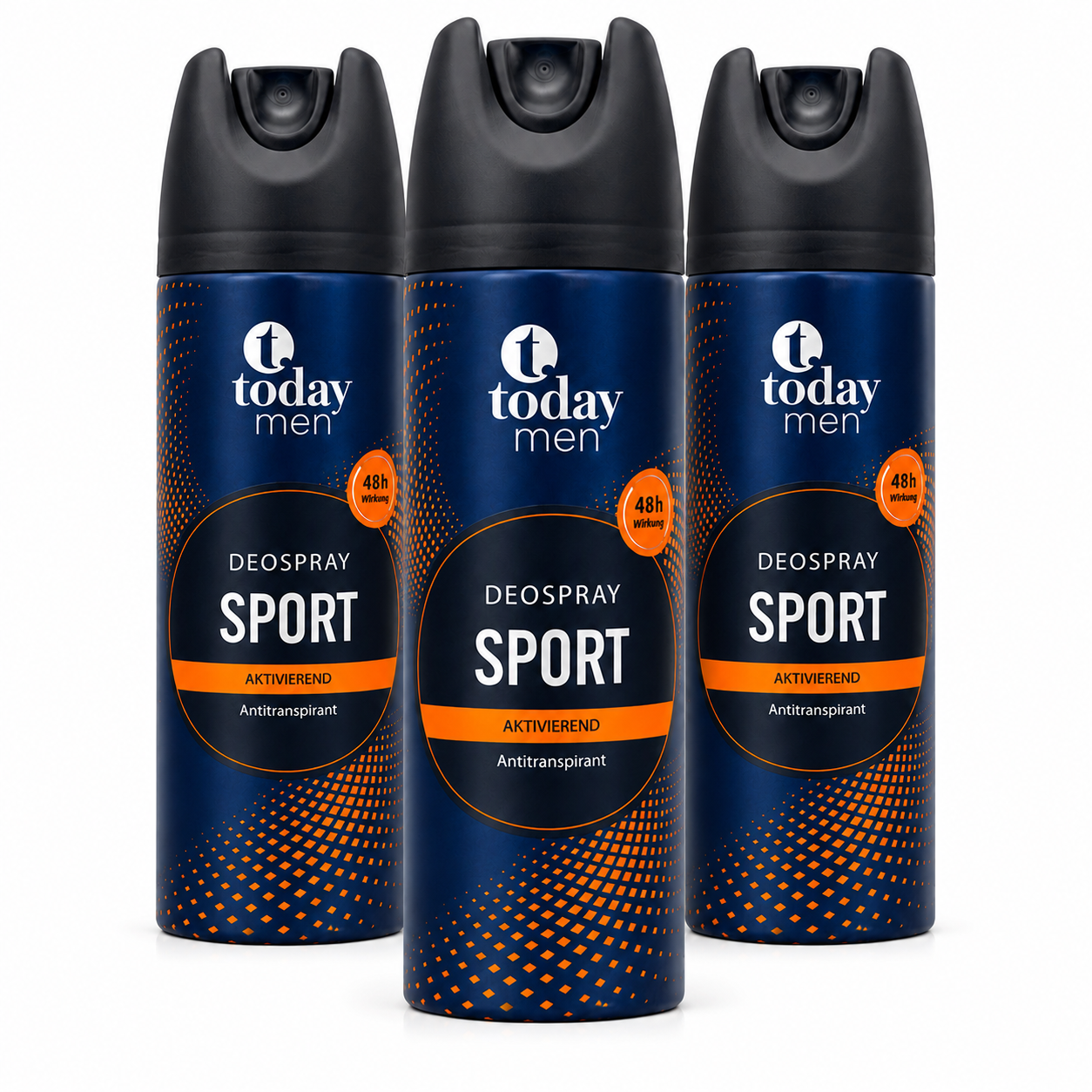today men Deospray Sport – Antitranspirant für Herren – 48h Schutz –200 ml (3Pack)