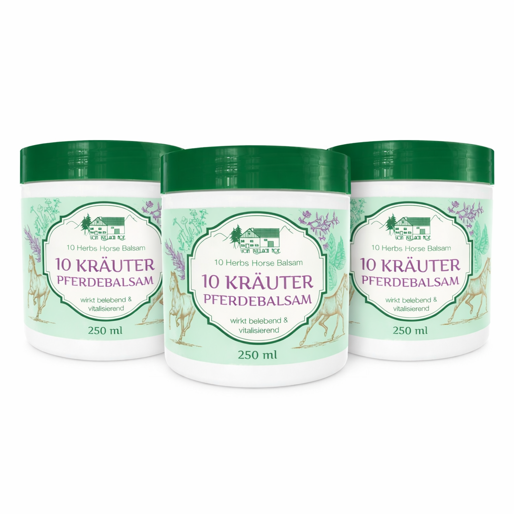3x250 ml 10 Kräuter Pferdebalsam – Hauppflege