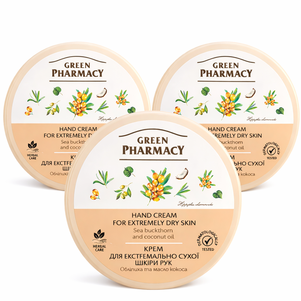 3x 300 mlGreen Pharmacy Handcreme für extrem trockene Haut
