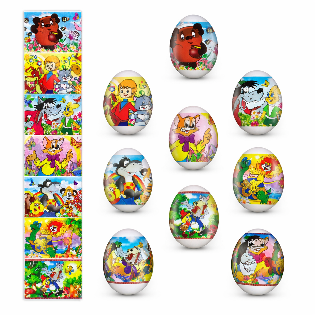 Ostereier Dekoration Schrumpffolie Ostern Zauberfolie Thermofolie für Kinder