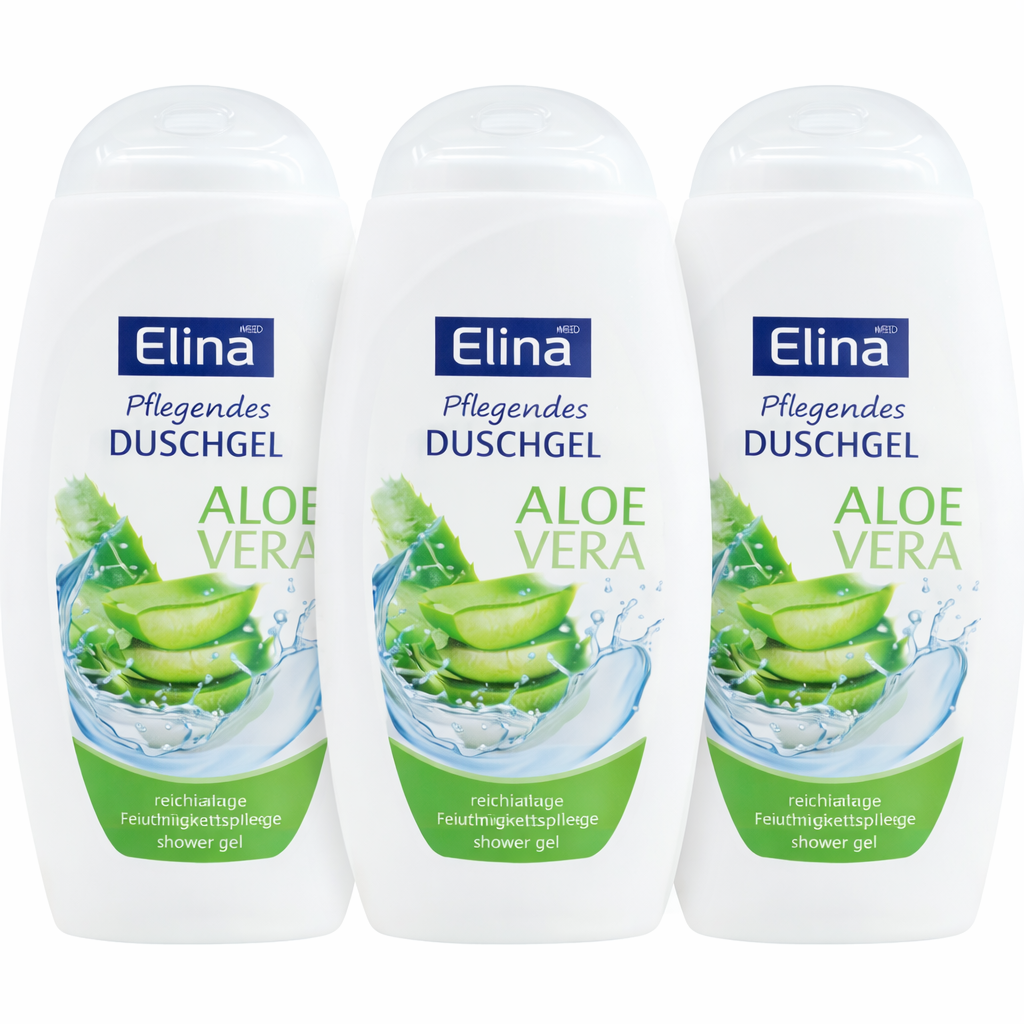 Elina MED Pflegendes Duschgel Aloe Vera – 3er Pack