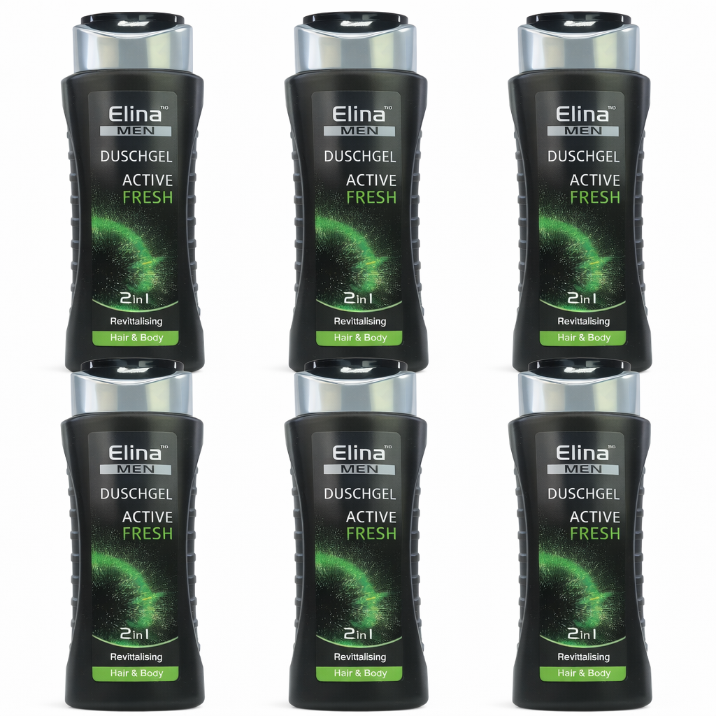 Dusch Gel Elina 2in1 Active Fresh for men 300ml (6 Pack)