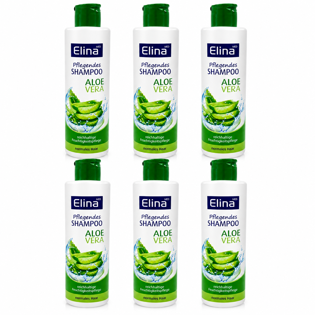Elina Med Pflegendes Shampoo Aloe Vera – 250 ml (6 Pack)