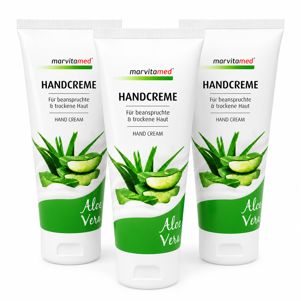 Marvitamed Handcreme Aloe Vera – Pflege für beanspruchte & trockene Haut 75 ml ( 3 Pack)