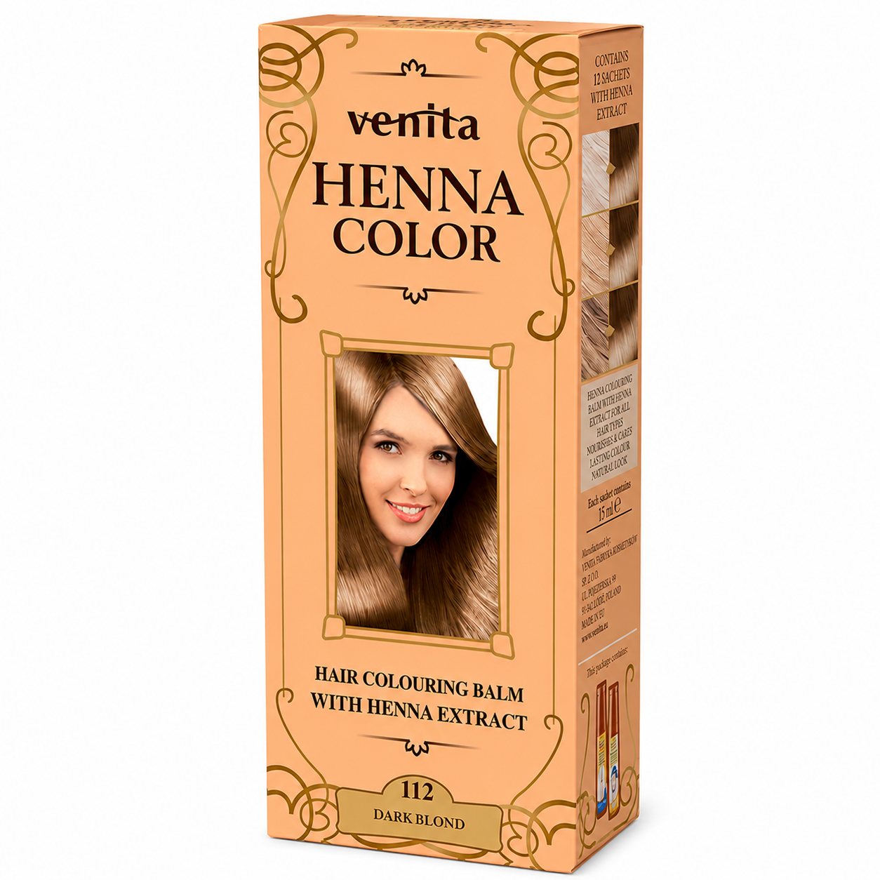 Venita Henna Color 112 Dunkelblond – Haarfärbebalsam mit Henna-Extrakt 75 ml