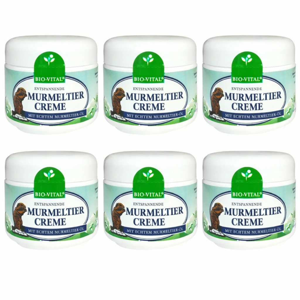 6x 125ml Bio-Vital Murmeltier Creme Balsam Hautpflege