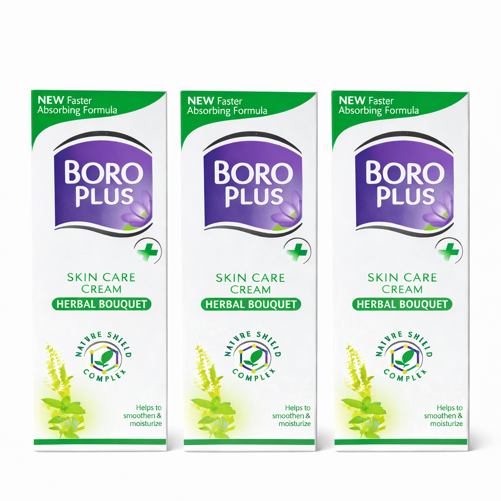 BORO PLUS Skin Care Cream – Herbal Bouquet 3x 25 ml