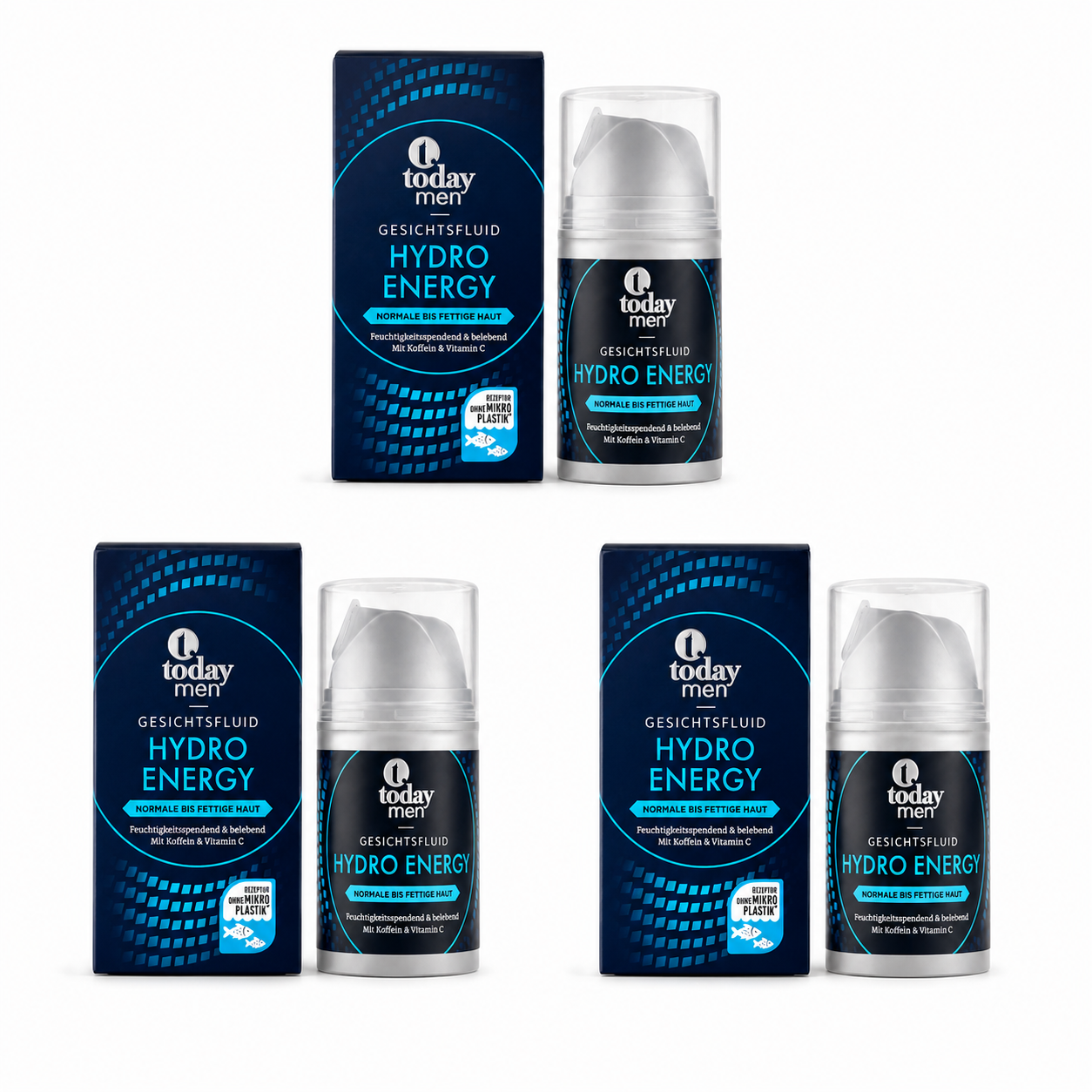 today men Gesichtsfluid Hydro Energy – 50 ml ( 3 Pack)