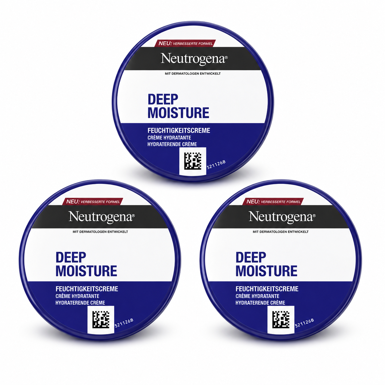 Neutrogena Deep Moisture Feuchtigkeitscreme 200 ml (3 Pack)