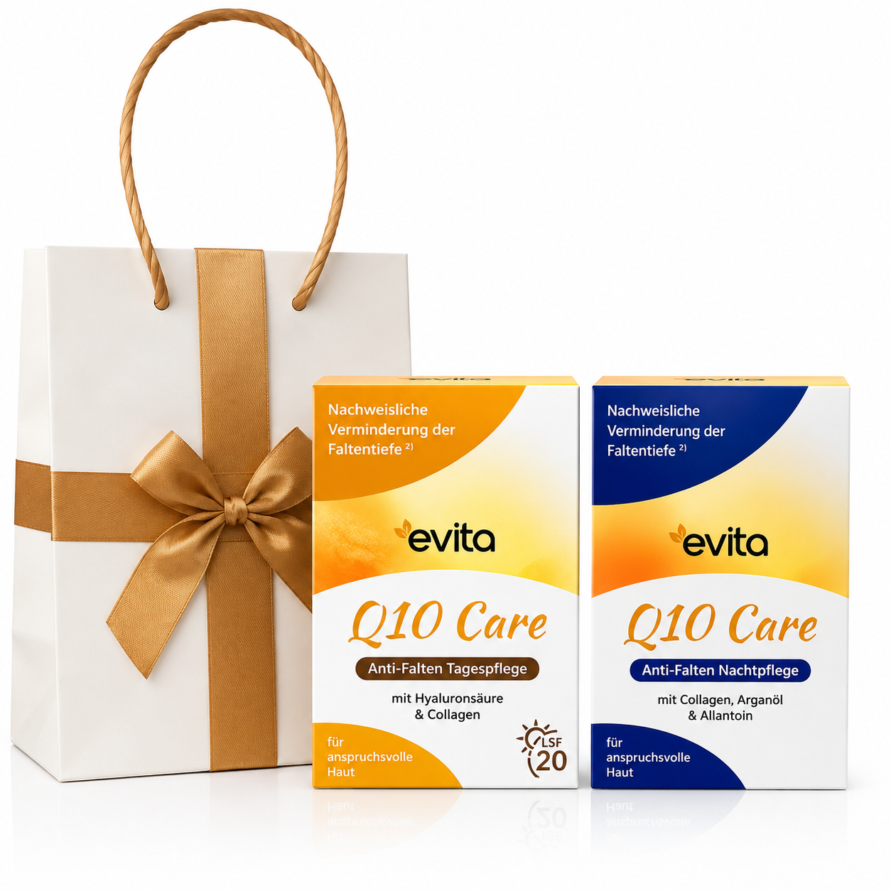 evita Q10 Care Geschenkset – Tagespflege & Nachtpflege inklusive Geschenktasche