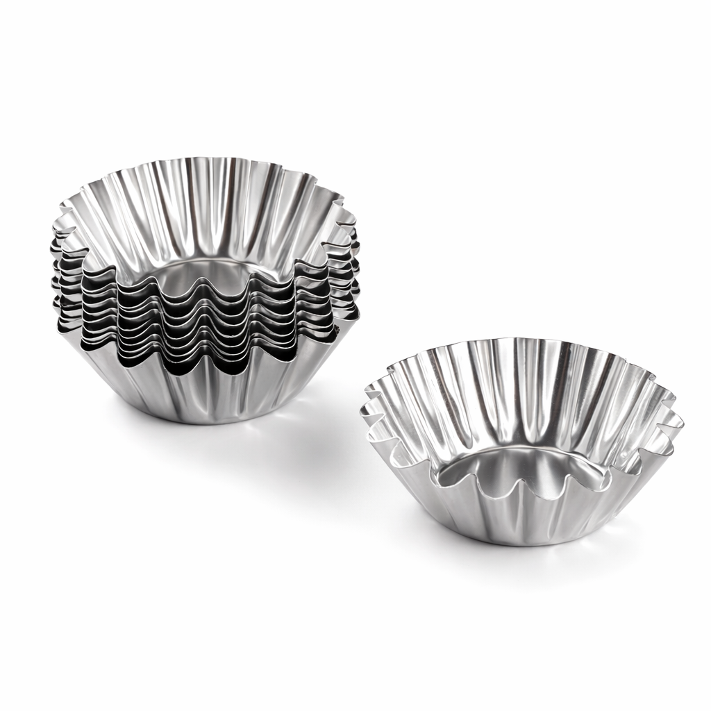 10 Backform für Gebäck "Korsinotschki"Korbchen Muffinzinn aus Metall 7 cm