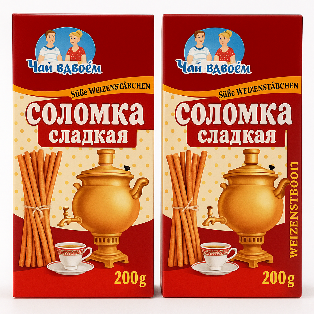 2x 200 g Tschaj Vdvoem Stäbchen süß