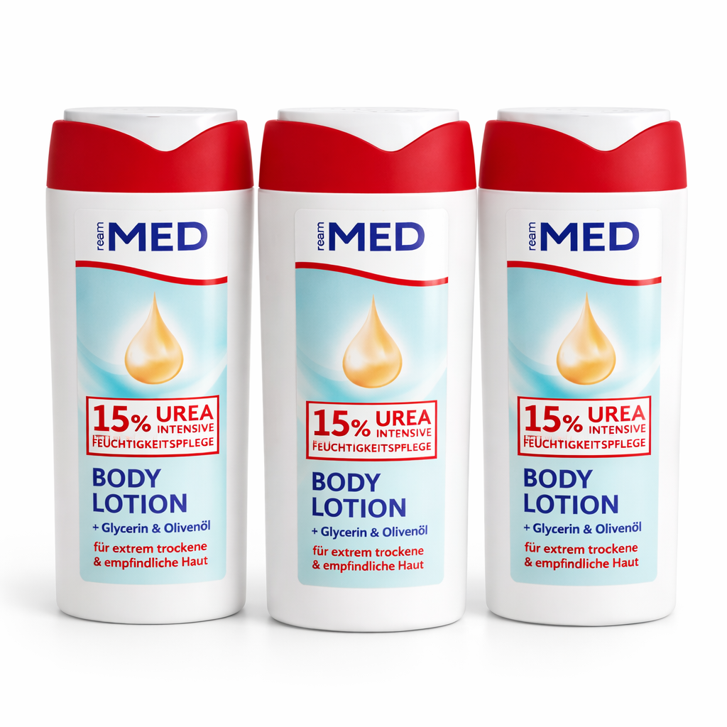 3x200 ml Ream MED Body Lotion Urea 15%