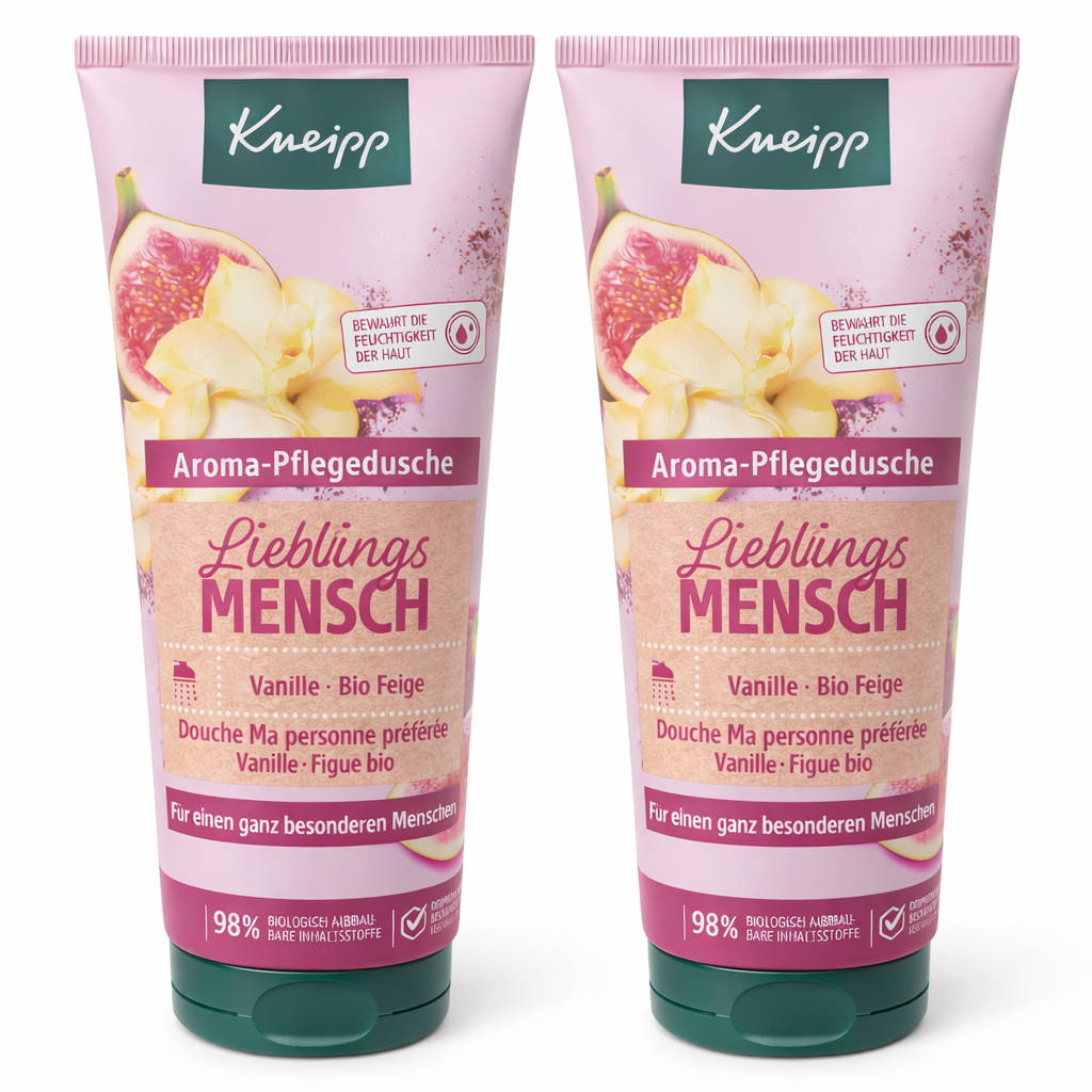 2x 200 ml Kneipp Aroma-Pflegedusche Lieblingsmensch – Vanille & Bio-Feige
