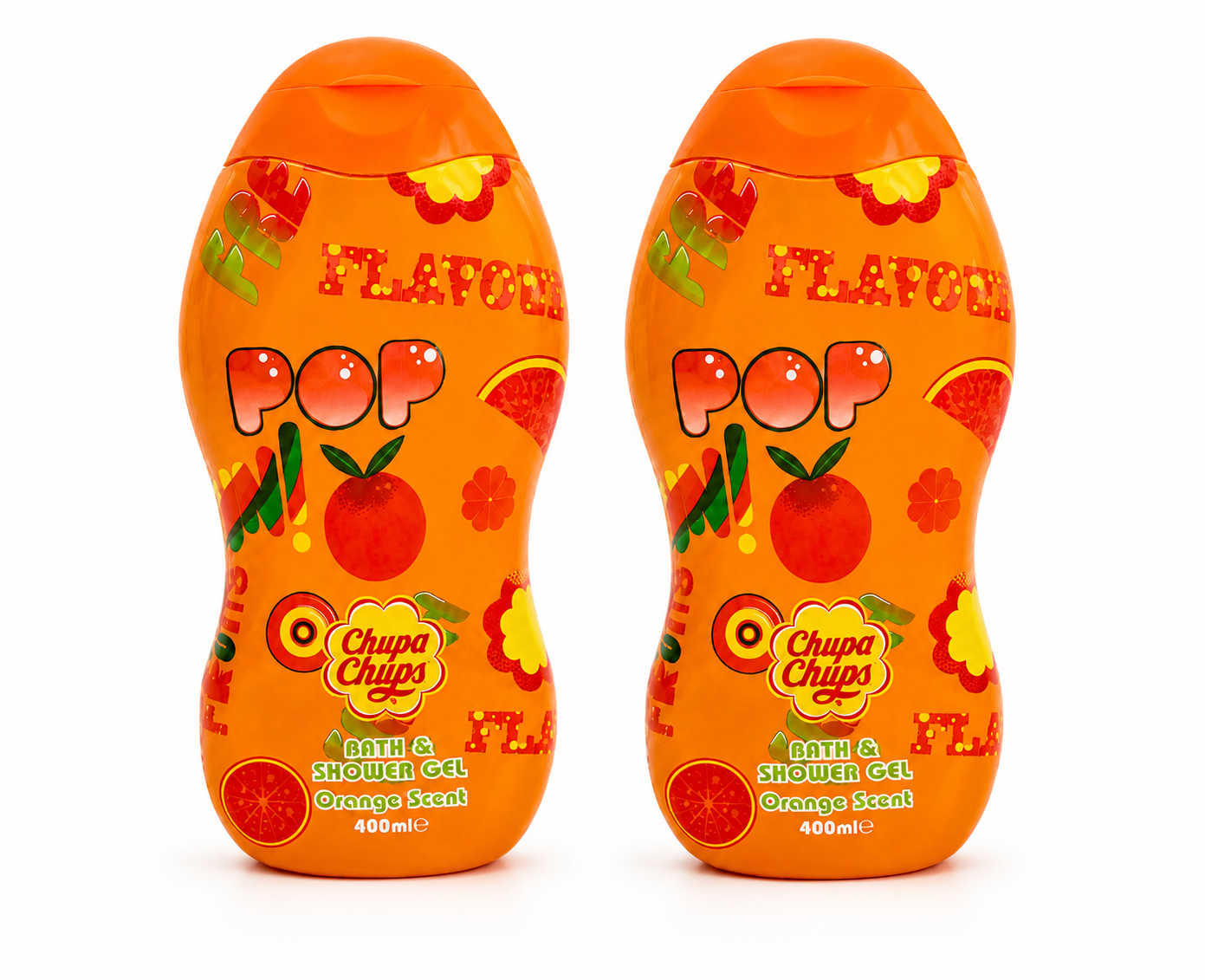 Chupa Chups Bath & Shower Gel Orange Scent – 400 ml ( 2 Pack)