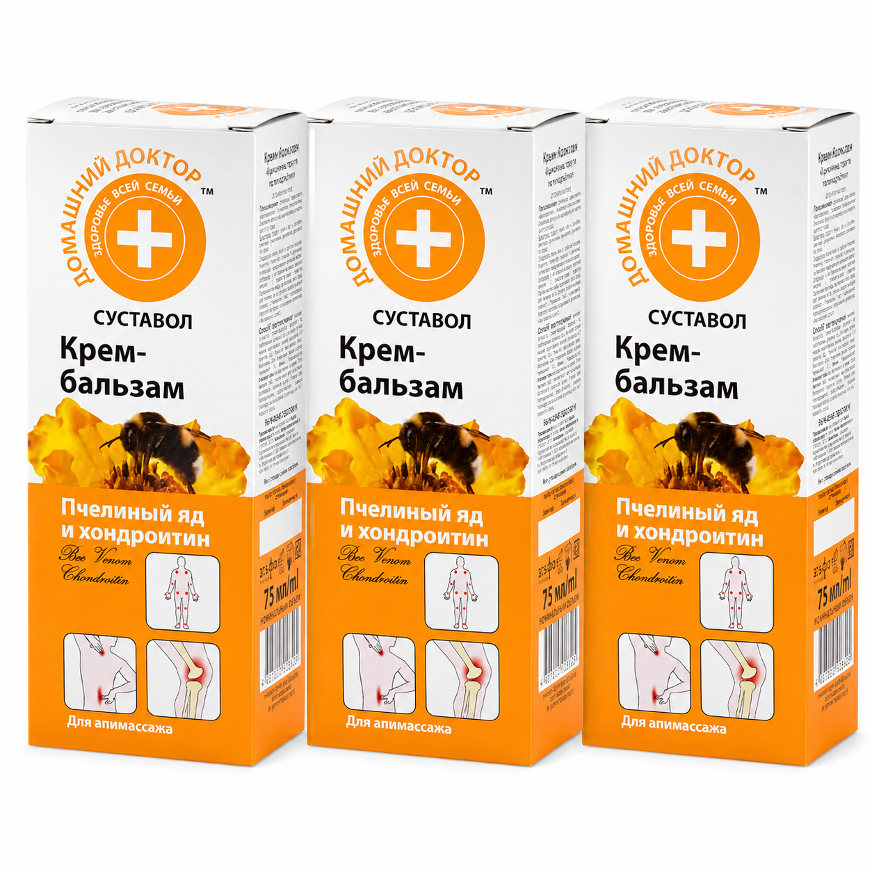 The Doctor Creme-Balsam Haut Bienengift+Chondroitin 75 ml (3 Pack)