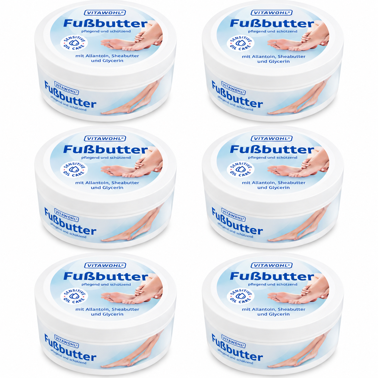 Vitawohl Fußbutter pflegend und schützen 250 ml ( 6 Pack)