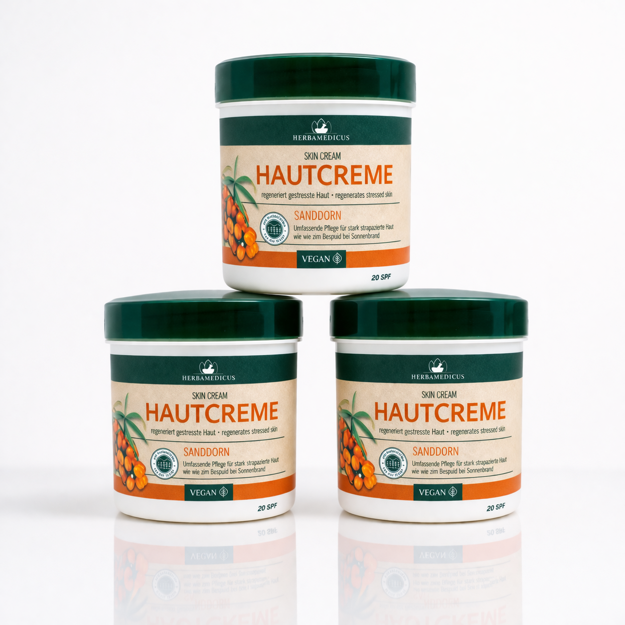 HERBAMEDICUS Hautcreme Sanddorn 250 ml ( 3 Pack)