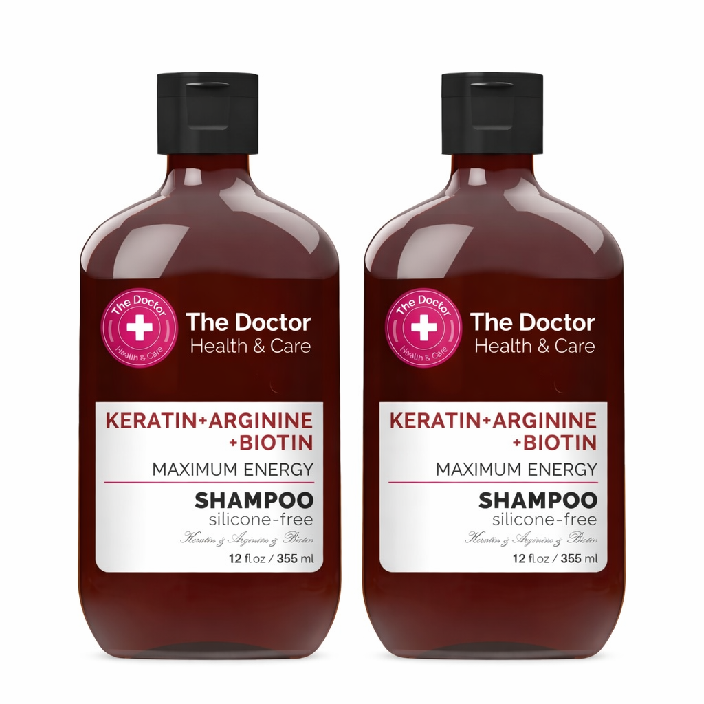 2 St. THE DOCTOR Health & Care Shampoo Maximale Stärke Keratin + Arginin + Biotin