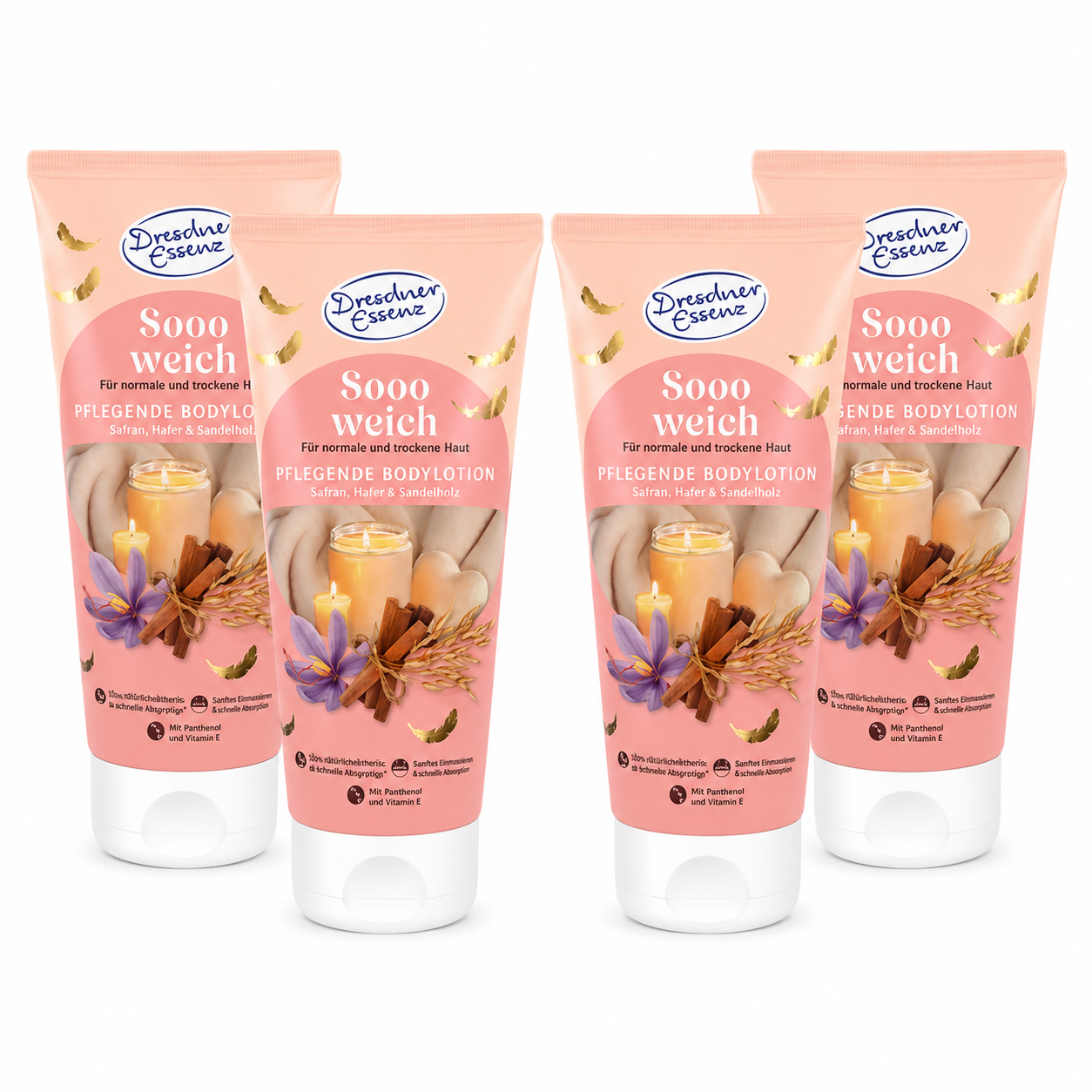 4x250 ml Dresdner Essenz Duschgel Sooo Weich