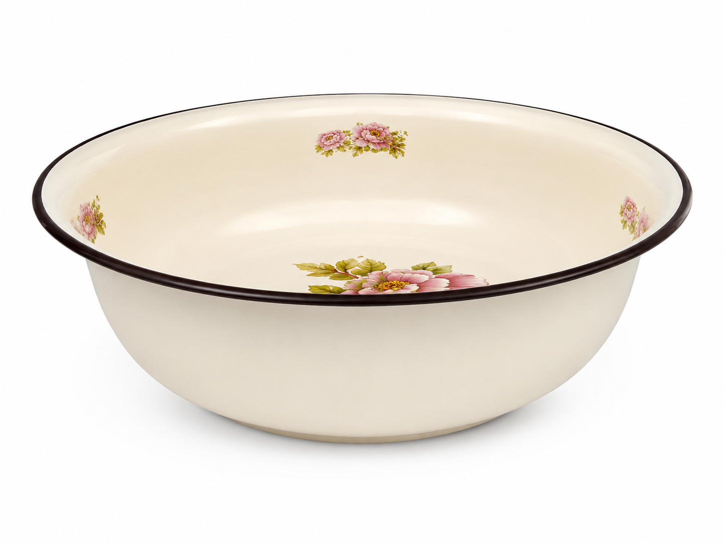 Emaillierte Schüssel Ø 34 cm, 10,5 cm hoch – Waschschüssel,