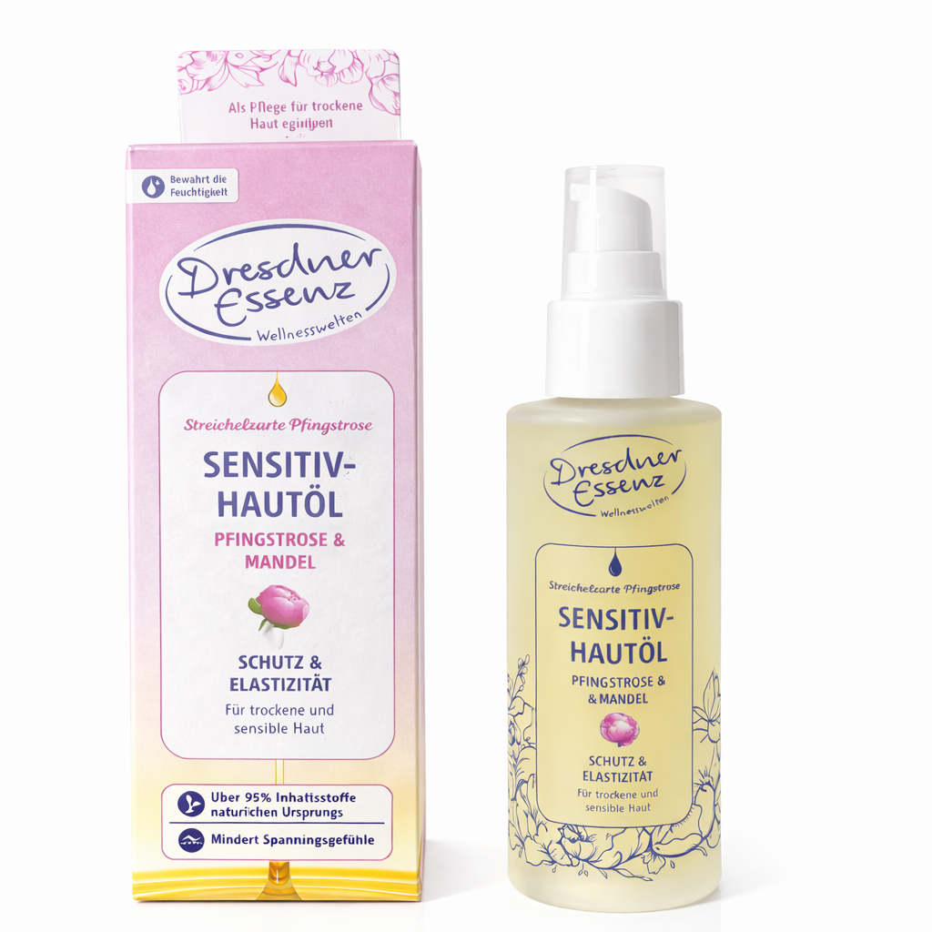 Dresdner Essenz Sensitiv Hautöl Pfingstrose & Mandel – Sanfte Pflege