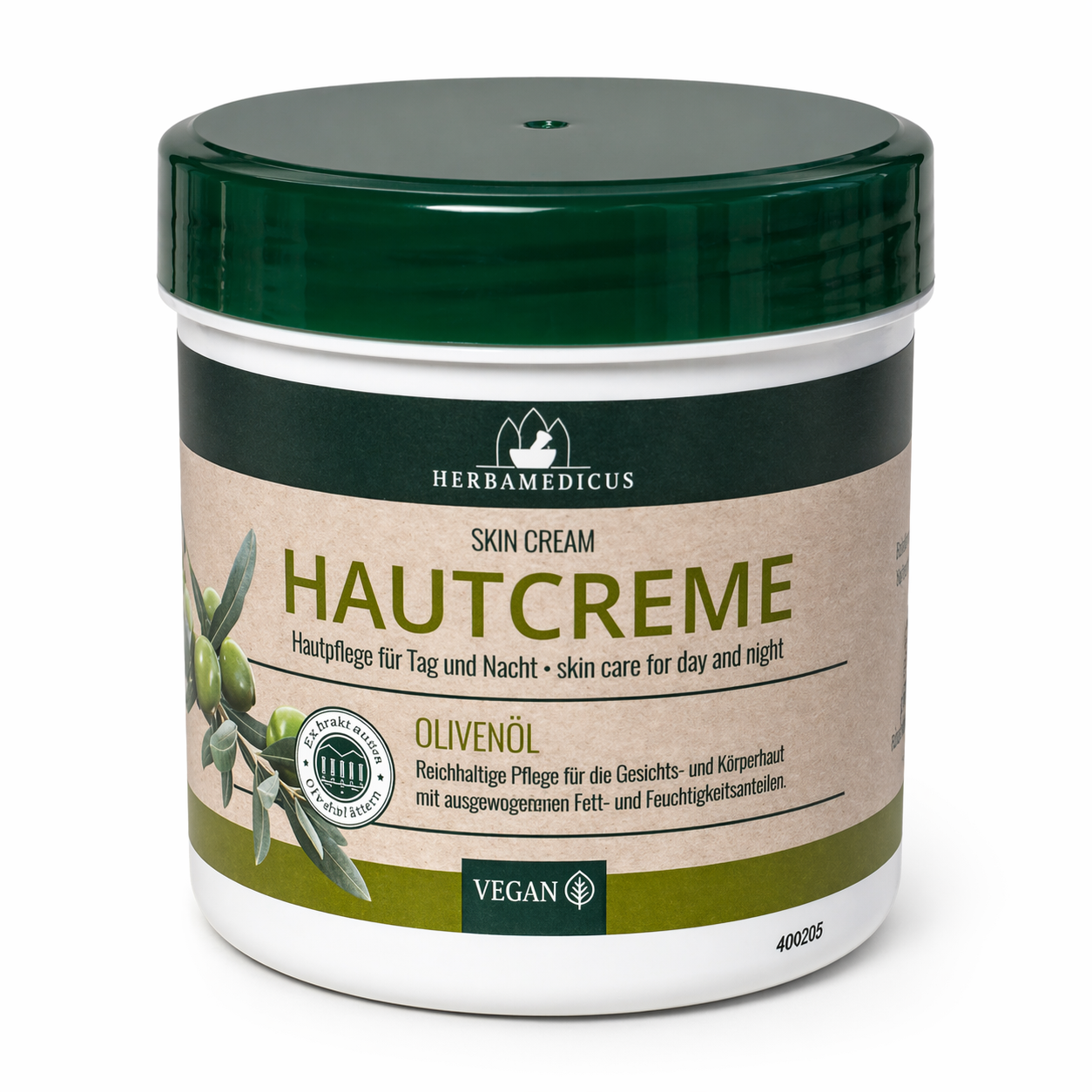 Herbamedicus Hautcreme Olivenöl Tages + Nachtpflege 250 ml