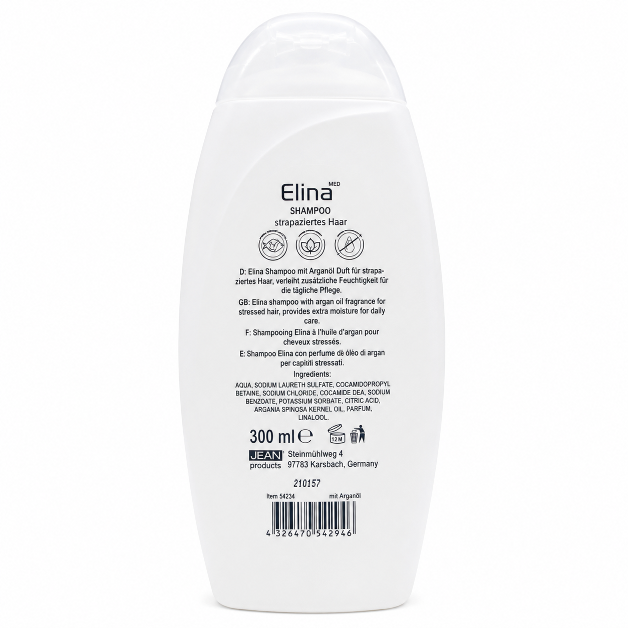 Elina Med Pflegendes Shampoo Arganöl – 300 ml