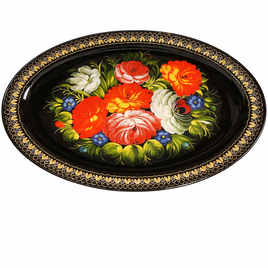 Servierplatte-Oval 24,5x15x2 cm Glas Schostowo