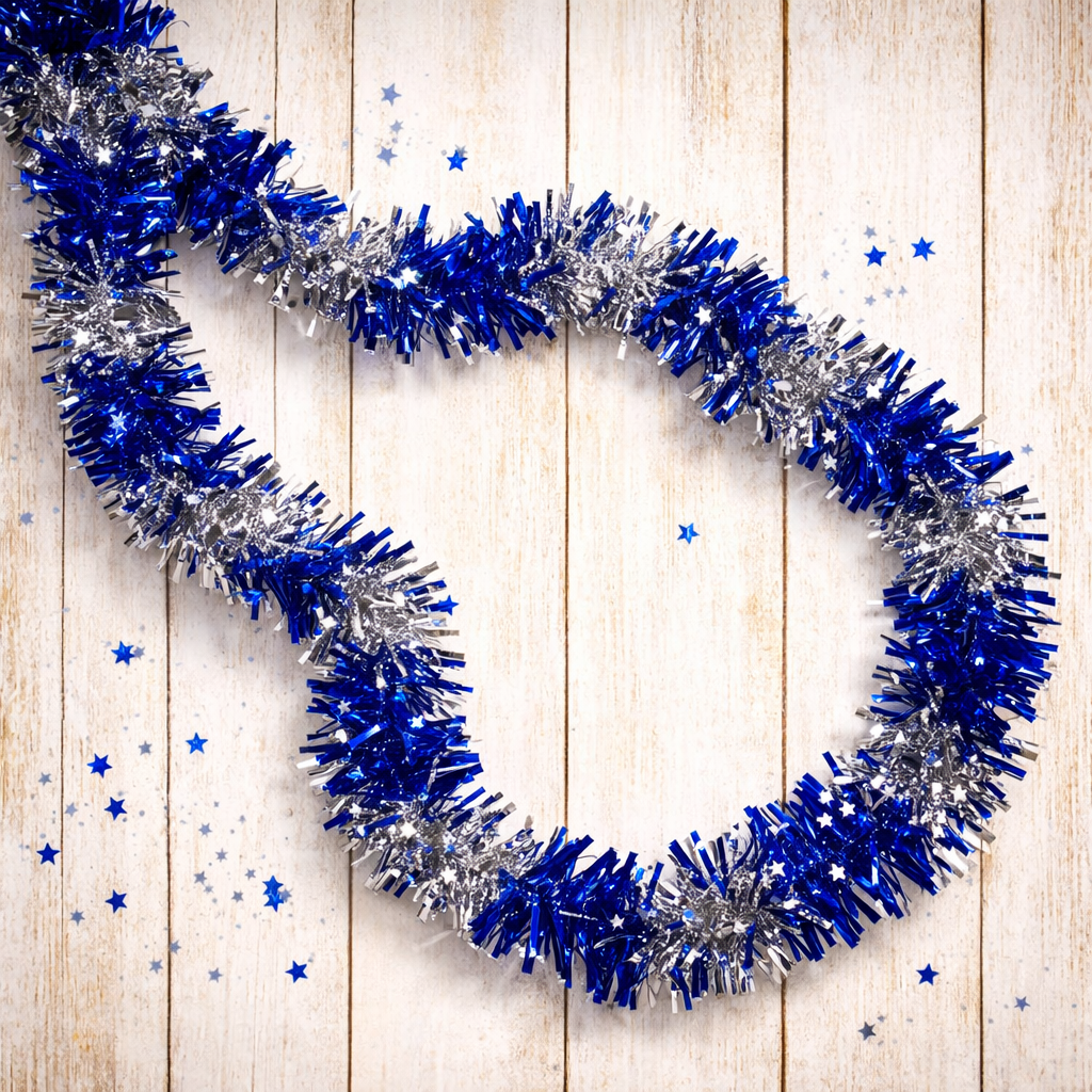 Weihnachtsgirlande Kunststoff 190 cm Tannenbaum-Lametta