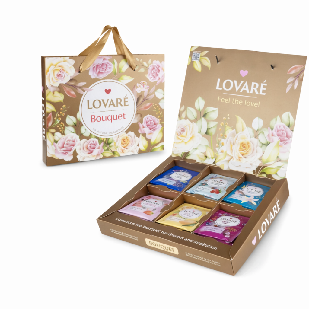 Lovare Tee "Bouquet", Set Geschenk Set 6 Sorten, 30Stk