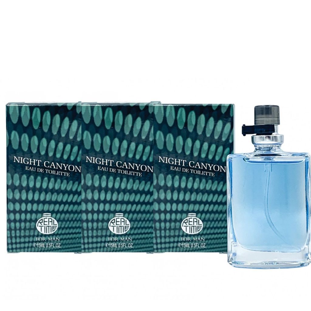 3x15 ml Real Time Eau De Toilette NIGHT CANYON Duft für Männer.