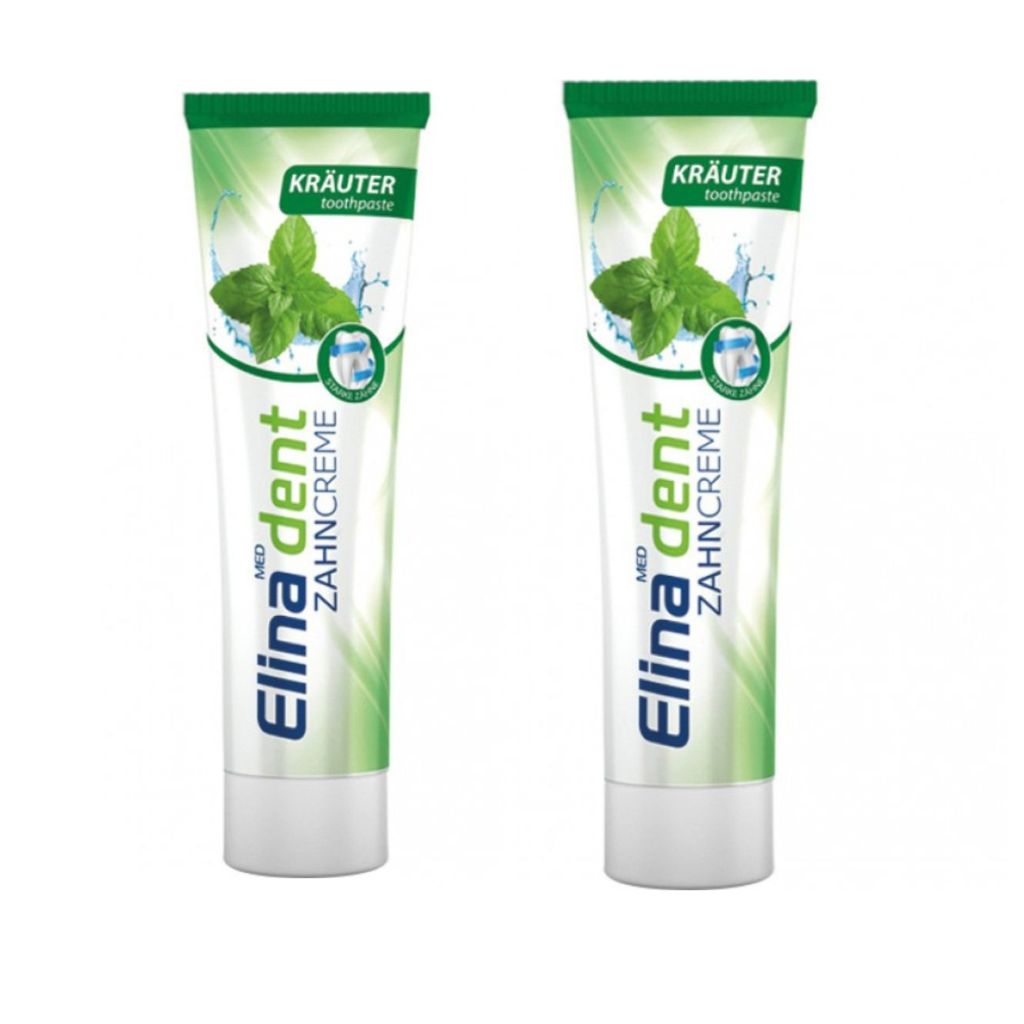 2St.Zahncreme Elina 100ml Kräuter ohne Fluorid