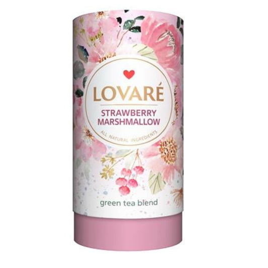 Lovare Tee "Erdbeer Marschmallow", Grüntee 80 g