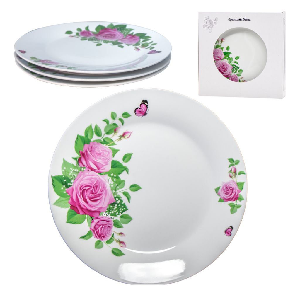 Teller 3er Set Spanische Rose Ø24 cm