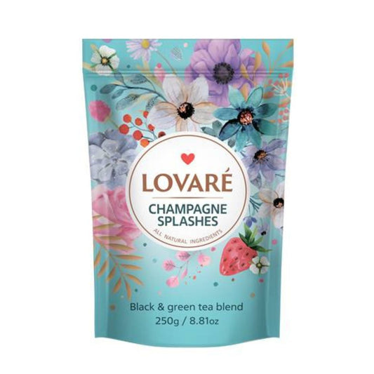 Lovare Tee "Splashes Champagne" Schwarz ung Grünteemischung 250g