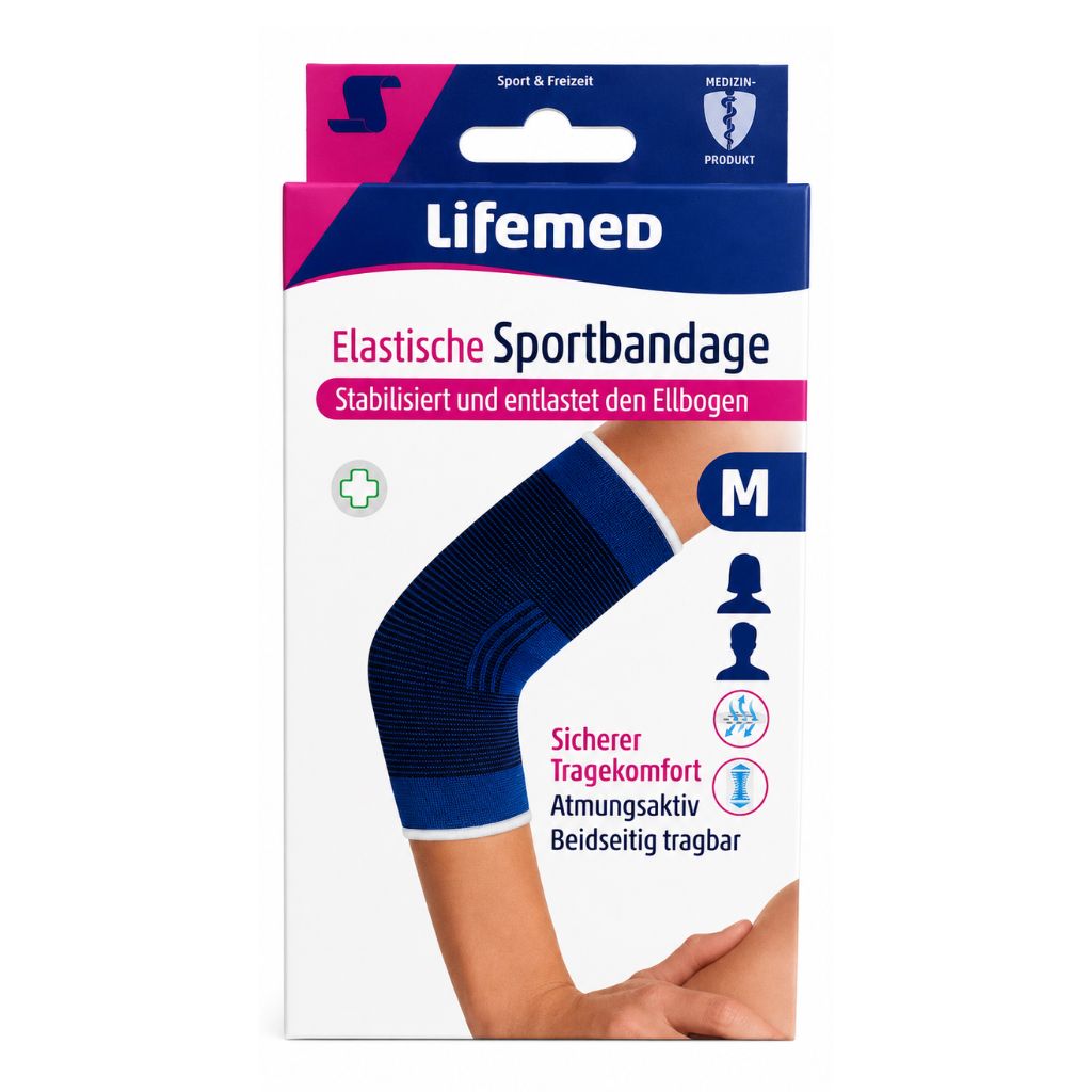 Lifemed Elastische Sportbandage Ellenbogen Größe M-L