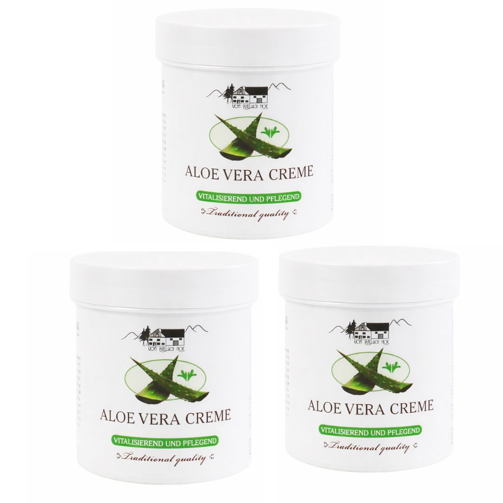 3x250 ml Aloe Vera Creme – Vitalisierend und pflegend