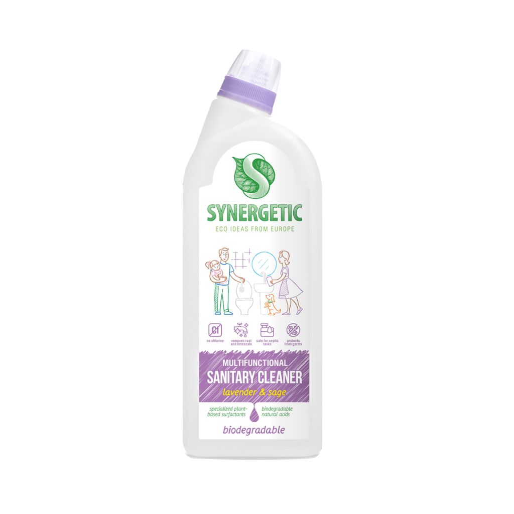 SYNERGETIC Biologisch abbaubares Reinigungsmittel für Sanitäranlagen Lavendel 700 ml