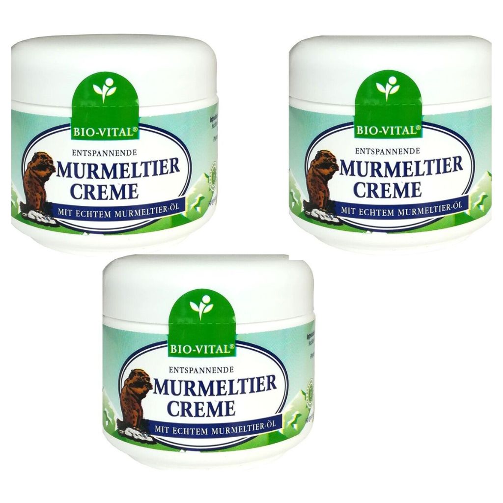 3x 125ml Bio-Vital Murmeltier Creme Balsam Hautpflege