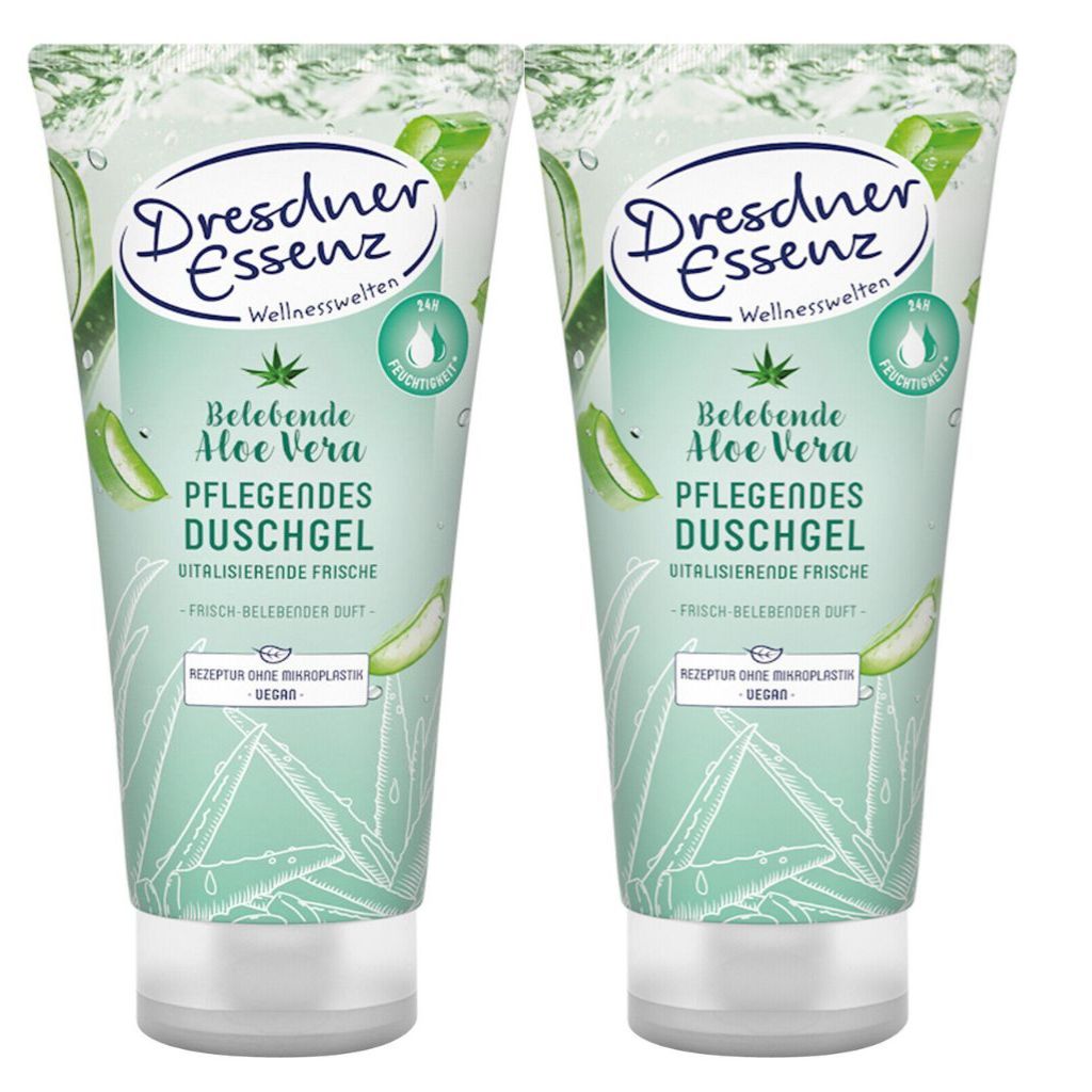 2x200 ml Dresdner Essenz Duschgel Belebende Aloe Vera