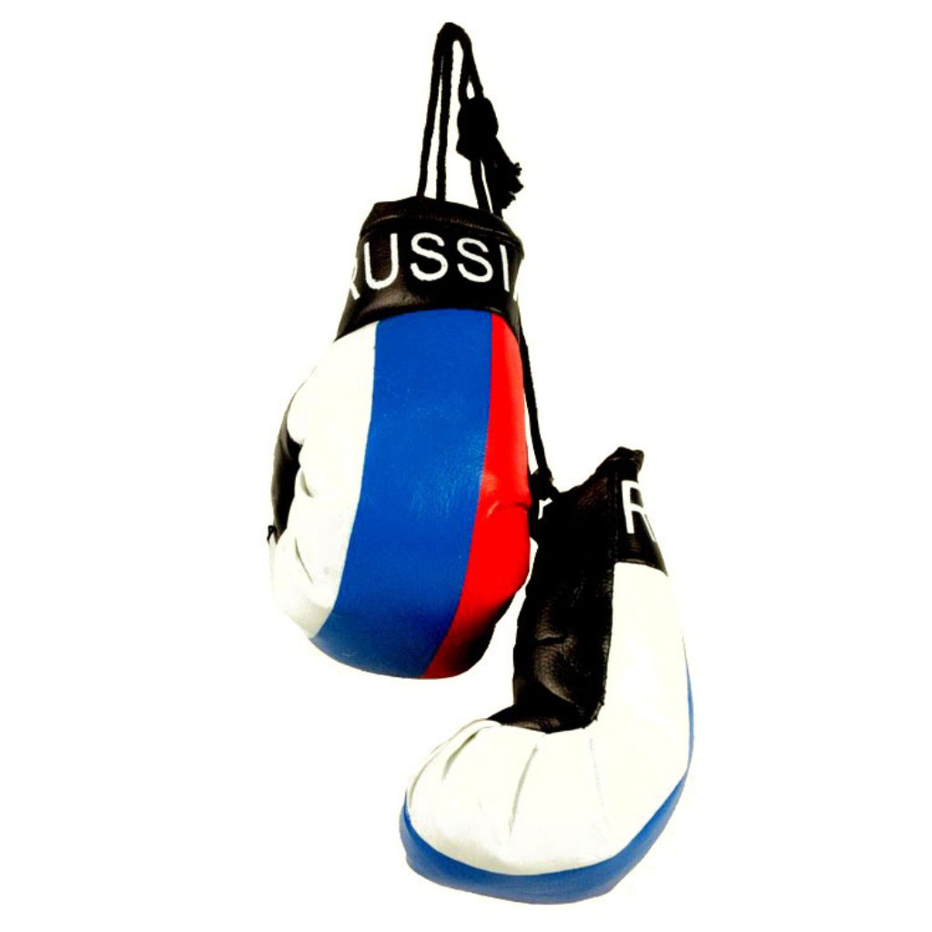 Mini-Boxhandschuhe „Russland“ für den Auto Russia-Trailer Spiegelanhänger