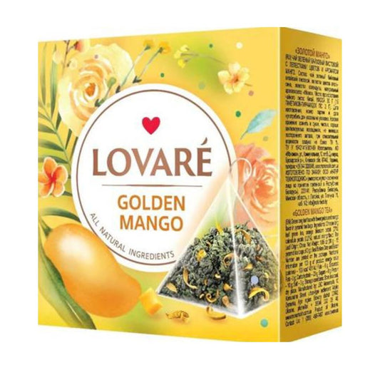 Lovare Tee "Goldmango", Grüntee, 15*2g