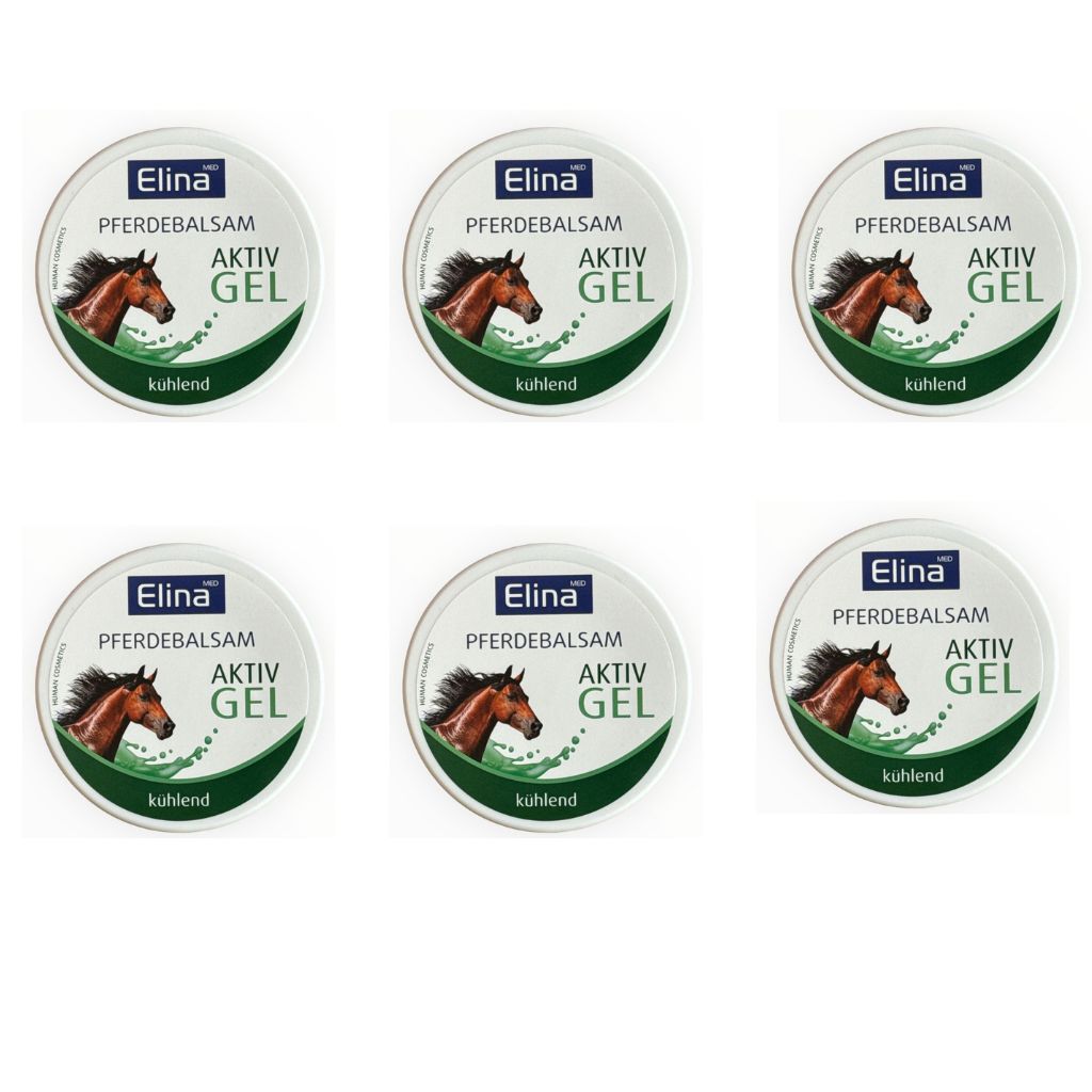 6x150 ml Elina Pferdebalsam Aktivgel kühlend