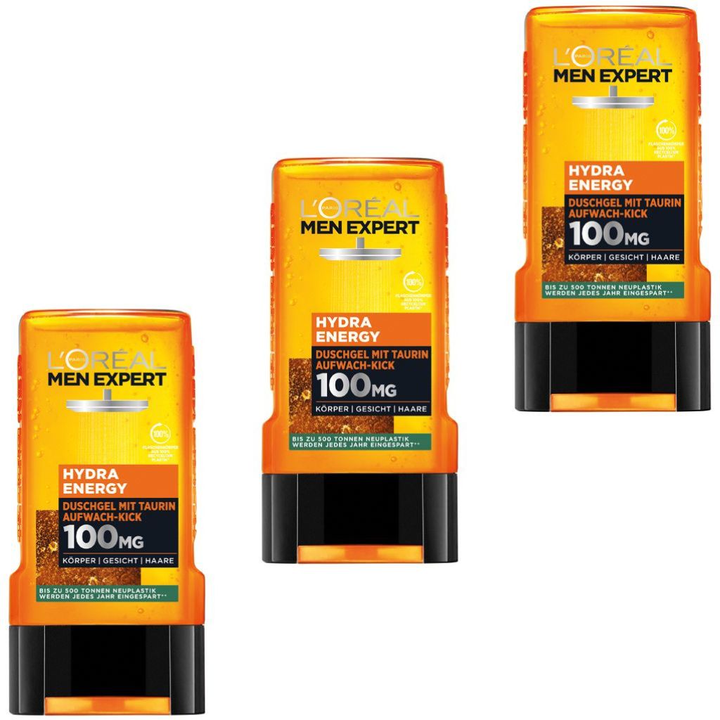 3x 250 ml L'Oreal Men Expert Dusch Hydra Energy