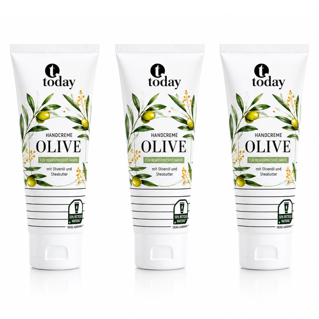 today Handcreme Olive Pflegecreme – 125 ml ( 3 Pack)
